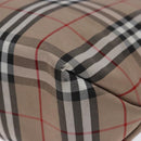 BURBERRY Nova Check Hand Bag Nylon Leather Beige Silver Auth 132519-16