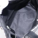 BURBERRY Nova Check Hand Bag Nylon Leather Beige Silver Auth 132519-11