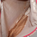 BURBERRY Nova Check Tote Bag Canvas Beige Red gold Auth 132521-12