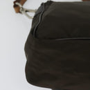 PRADA Shoulder Bag Nylon Khaki Silver Auth 132522-17
