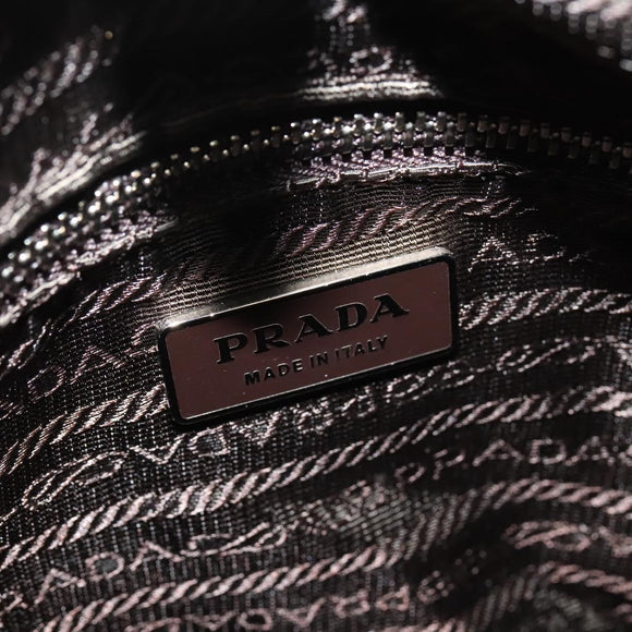 PRADA Shoulder Bag Nylon Khaki Silver Auth 132522