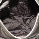 PRADA Shoulder Bag Nylon Khaki Silver Auth 132522-9