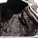 PRADA Shoulder Bag Nylon Khaki Silver Auth 132522-20