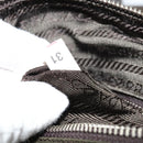 PRADA Shoulder Bag Nylon Khaki Silver Auth 132522-10