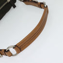 PRADA Shoulder Bag Nylon Khaki Silver Auth 132522-7