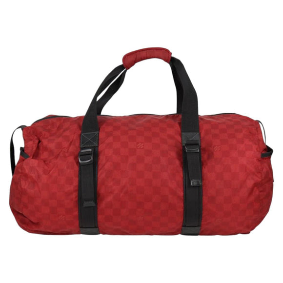 LOUIS VUITTON Damier Aventure Plat Ktical Boston Bag Red N23208 LV Auth 132525V