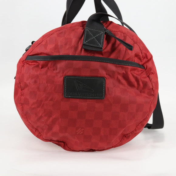 LOUIS VUITTON Damier Aventure Plat Ktical Boston Bag Red N23208 LV Auth 132525V