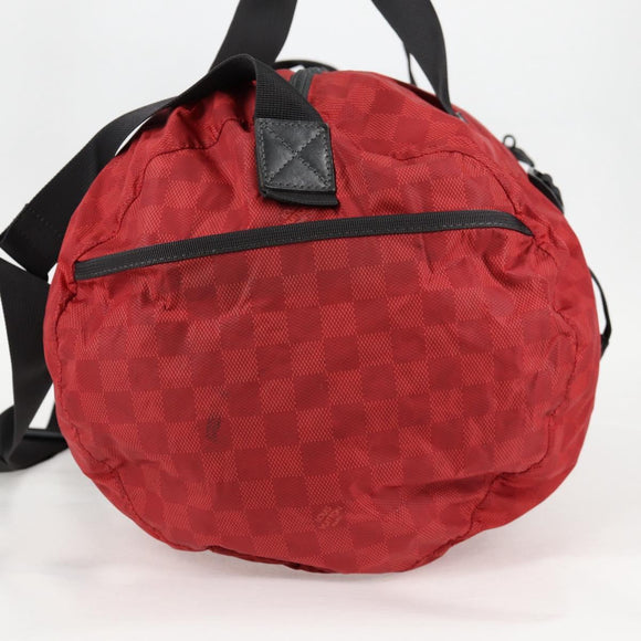 LOUIS VUITTON Damier Aventure Plat Ktical Boston Bag Red N23208 LV Auth 132525V