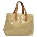 LOUIS VUITTON Monogram Vernis Reade PM Hand Bag Beige M91334 LV Auth 132527-1