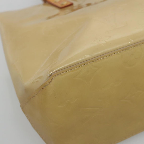 LOUIS VUITTON Monogram Vernis Reade PM Hand Bag Beige M91334 LV Auth 132527