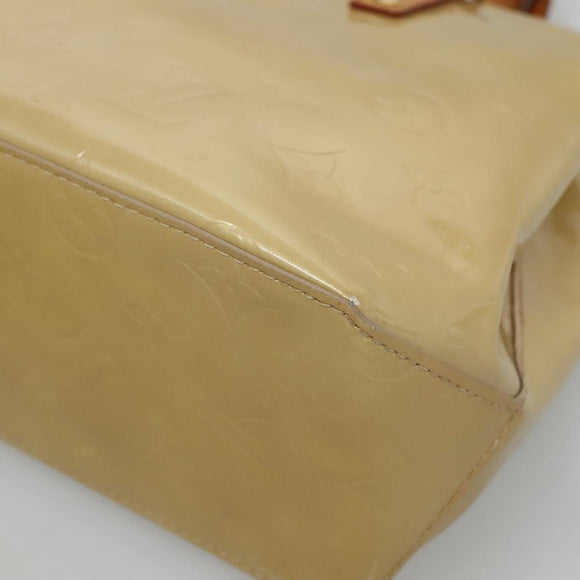 LOUIS VUITTON Monogram Vernis Reade PM Hand Bag Beige M91334 LV Auth 132527