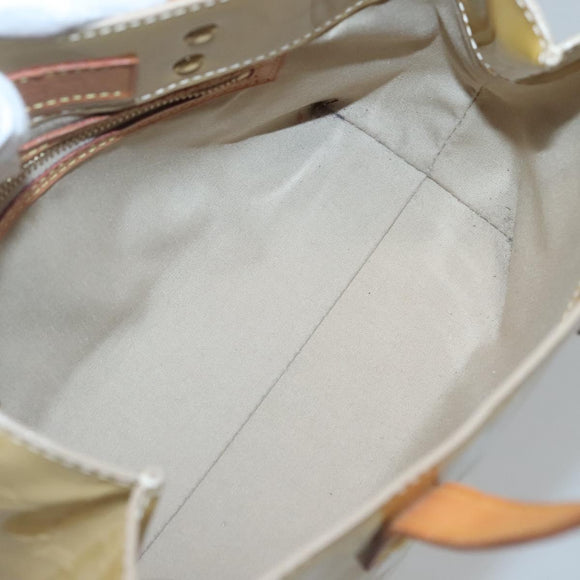 LOUIS VUITTON Monogram Vernis Reade PM Hand Bag Beige M91334 LV Auth 132527