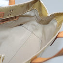 LOUIS VUITTON Monogram Vernis Reade PM Hand Bag Beige M91334 LV Auth 132527-18