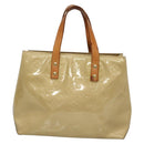 LOUIS VUITTON Monogram Vernis Reade PM Hand Bag Beige M91334 LV Auth 132527-13