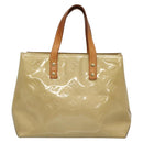 LOUIS VUITTON Monogram Vernis Reade PM Hand Bag Beige M91334 LV Auth 132527-2