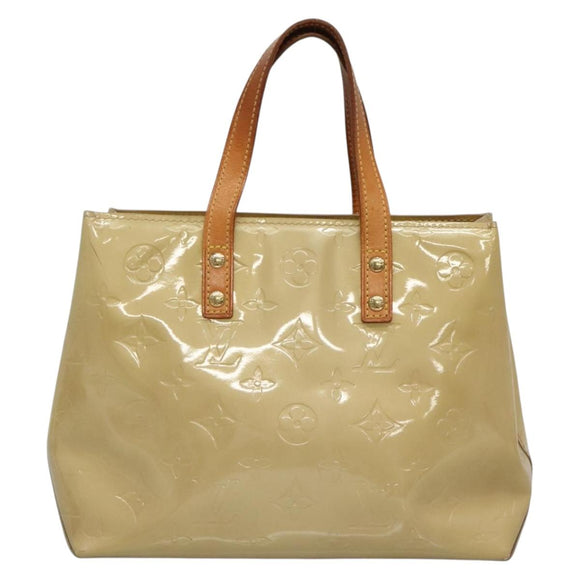 LOUIS VUITTON Monogram Vernis Reade PM Hand Bag Beige M91334 LV Auth 132527