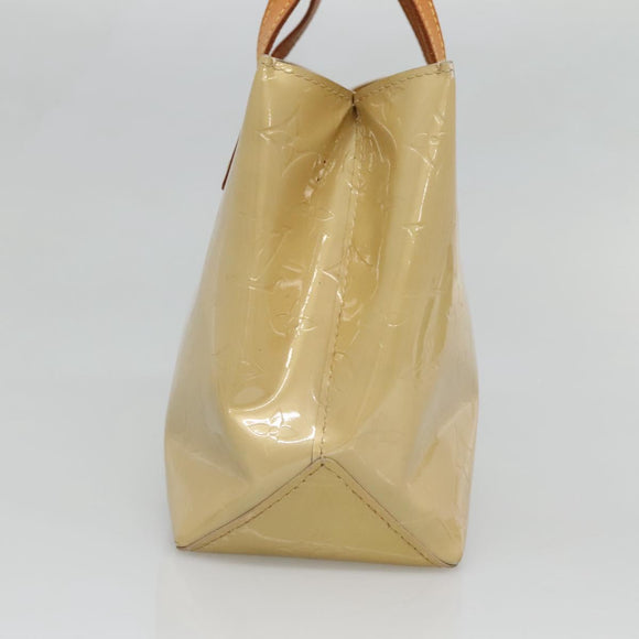 LOUIS VUITTON Monogram Vernis Reade PM Hand Bag Beige M91334 LV Auth 132527