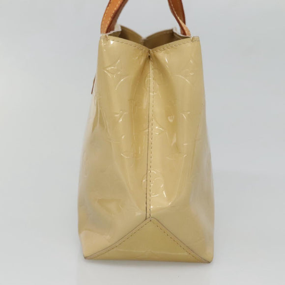 LOUIS VUITTON Monogram Vernis Reade PM Hand Bag Beige M91334 LV Auth 132527
