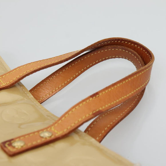 LOUIS VUITTON Monogram Vernis Reade PM Hand Bag Beige M91334 LV Auth 132527