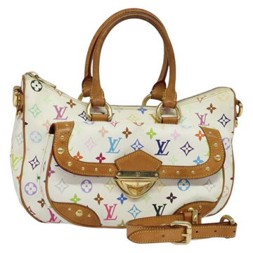 LOUIS VUITTON Monogram Multicolor Rita Hand Bag 2way White M40125 LV Auth 132529