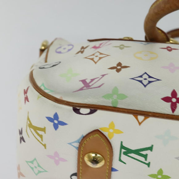 LOUIS VUITTON Monogram Multicolor Rita Hand Bag 2way White M40125 LV Auth 132529