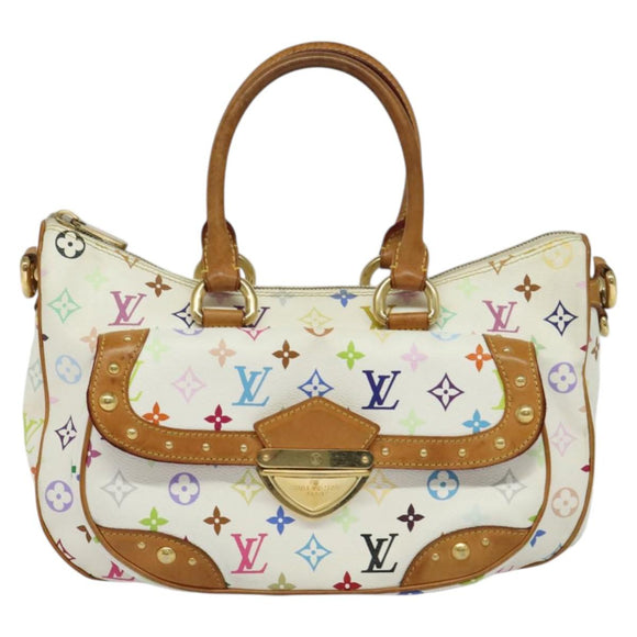 LOUIS VUITTON Monogram Multicolor Rita Hand Bag 2way White M40125 LV Auth 132529