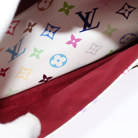 LOUIS VUITTON Monogram Multicolor Rita Hand Bag 2way White M40125 LV Auth 132529