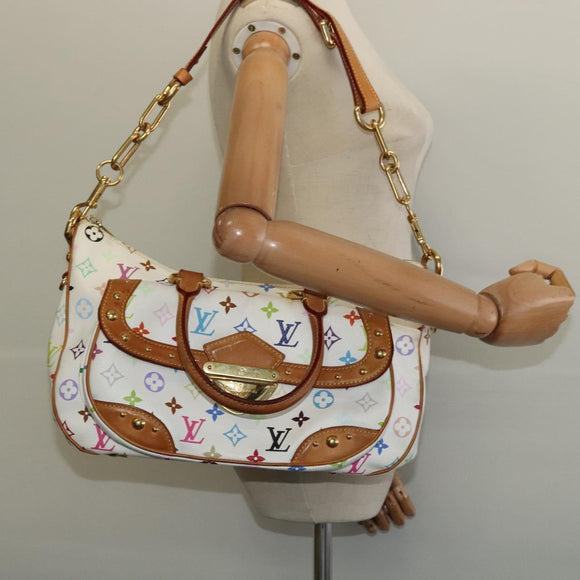 LOUIS VUITTON Monogram Multicolor Rita Hand Bag 2way White M40125 LV Auth 132529