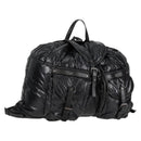 BOTTEGA VENETA INTRECCIATO Backpack Nylon Leather Black Auth 132539V-1