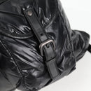 BOTTEGA VENETA INTRECCIATO Backpack Nylon Leather Black Auth 132539V-18