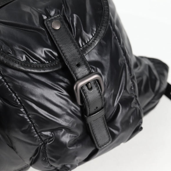 BOTTEGA VENETA INTRECCIATO Backpack Nylon Leather Black Auth 132539V