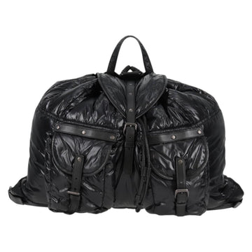 BOTTEGA VENETA INTRECCIATO Backpack Nylon Leather Black Auth 132539V - 0