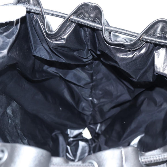 BOTTEGA VENETA INTRECCIATO Backpack Nylon Leather Black Auth 132539V