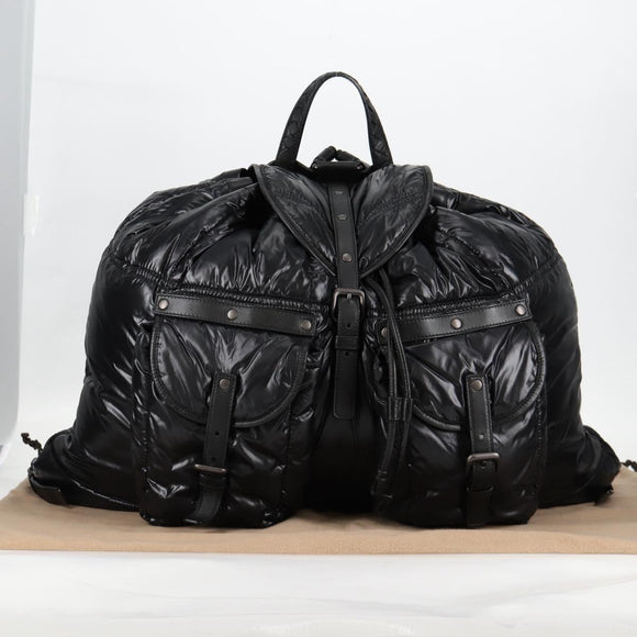 BOTTEGA VENETA INTRECCIATO Backpack Nylon Leather Black Auth 132539V