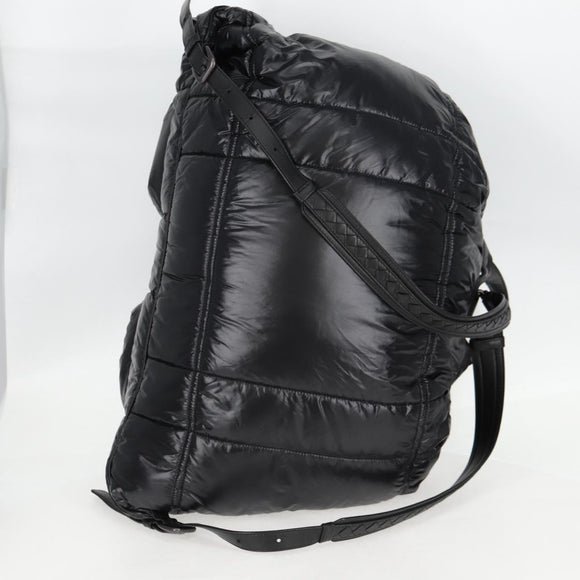 BOTTEGA VENETA INTRECCIATO Backpack Nylon Leather Black Auth 132539V