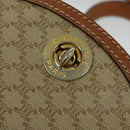 CELINE Macadam Canvas Shoulder Bag PVC Beige Gold Auth 132542-17