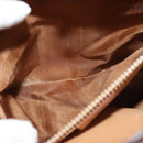 CELINE Macadam Canvas Shoulder Bag PVC Beige Gold Auth 132542-11