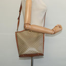 CELINE Macadam Canvas Shoulder Bag PVC Beige Gold Auth 132542-22
