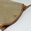 CELINE Macadam Canvas Shoulder Bag PVC Beige Gold Auth 132542-6