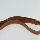 CELINE Macadam Canvas Shoulder Bag PVC Beige Gold Auth 132542-8