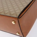 CELINE Macadam Canvas Hand Bag PVC Beige Gold Auth 132543-12