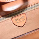 CELINE Macadam Canvas Hand Bag PVC Beige Gold Auth 132543-15