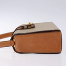 CELINE Macadam Canvas Hand Bag PVC Beige Gold Auth 132543-5