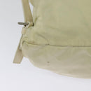 PRADA Backpack Nylon Beige Silver Auth 132544-16