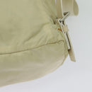PRADA Backpack Nylon Beige Silver Auth 132544-9
