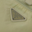 PRADA Backpack Nylon Beige Silver Auth 132544-10