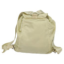 PRADA Backpack Nylon Beige Silver Auth 132544-2