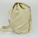 PRADA Backpack Nylon Beige Silver Auth 132544-4