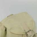 PRADA Backpack Nylon Beige Silver Auth 132544-6