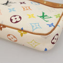 LOUIS VUITTON Monogram Multicolor Pochette Pouch White M92649 LV Auth 132557-15
